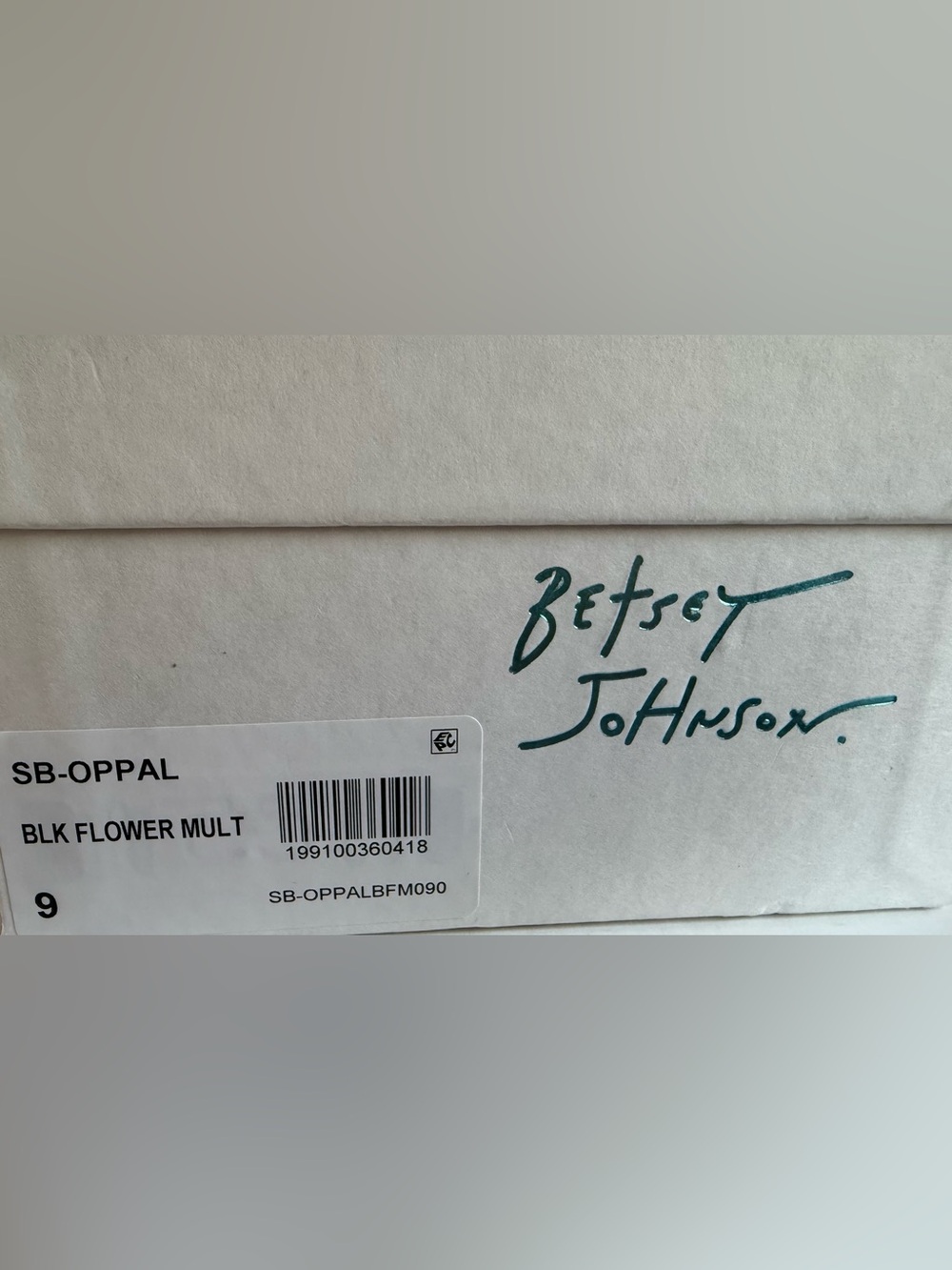 Betsey Johnson “Oppal” Black Floral Sling Back Kitten Heels - Size 9 - NWT - Picture 7 of 8